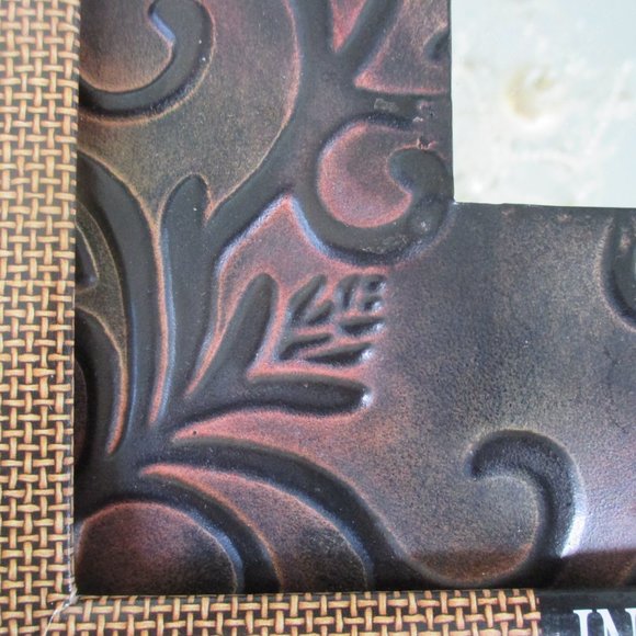 Metal Leaf Mirror 12 x 12 Square new in package Bronze finish frame - Picture 4 of 4